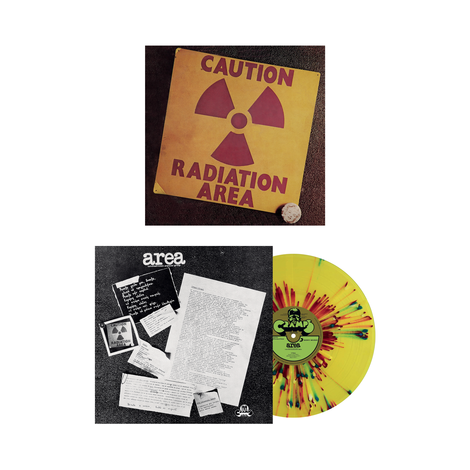 CAUTION RADIATION AREA - SPLATTER  YELLOW VINYL NUMBERED LTD.ED.
